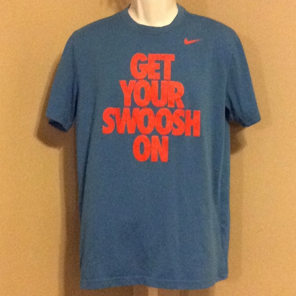 orange nike swoosh t shirt